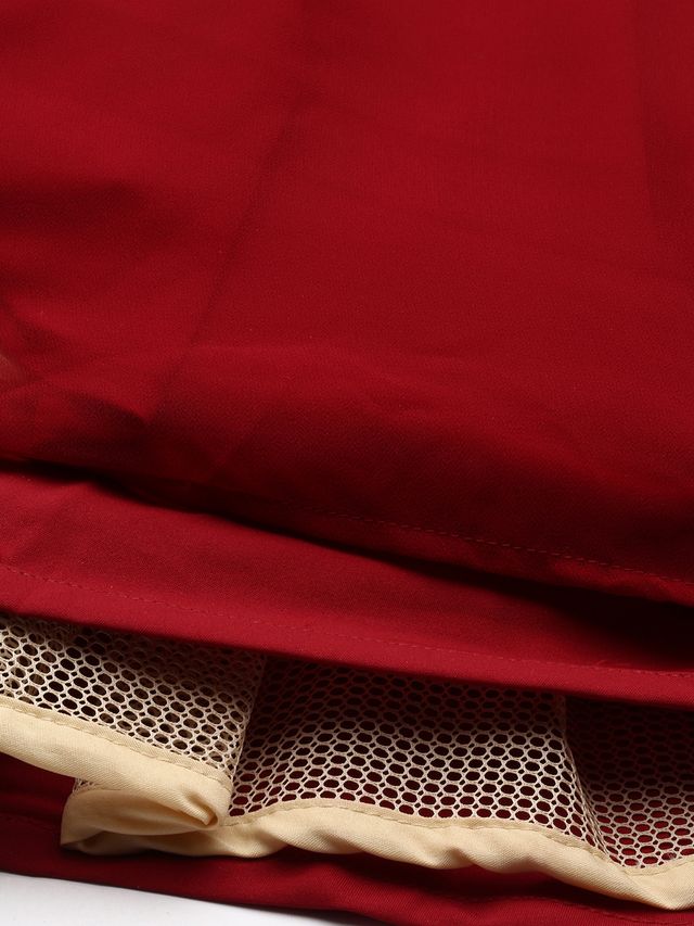 Bollywood Vogue Ready To Wear Maroon Embroidered Georgette Kali Flared Gown