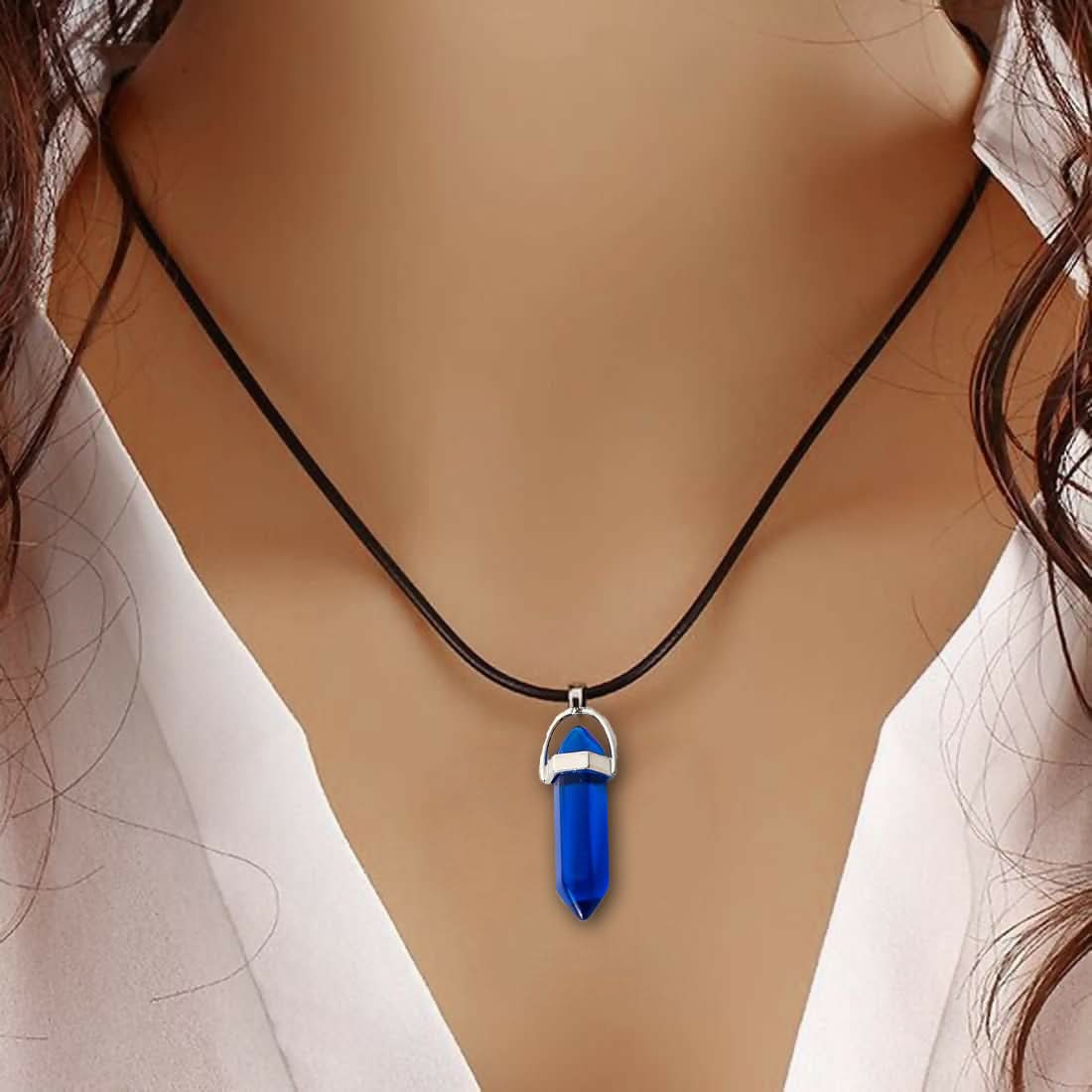 Dual Tone Hexagonal Beads Pendant Necklace Set of 3 pinapes