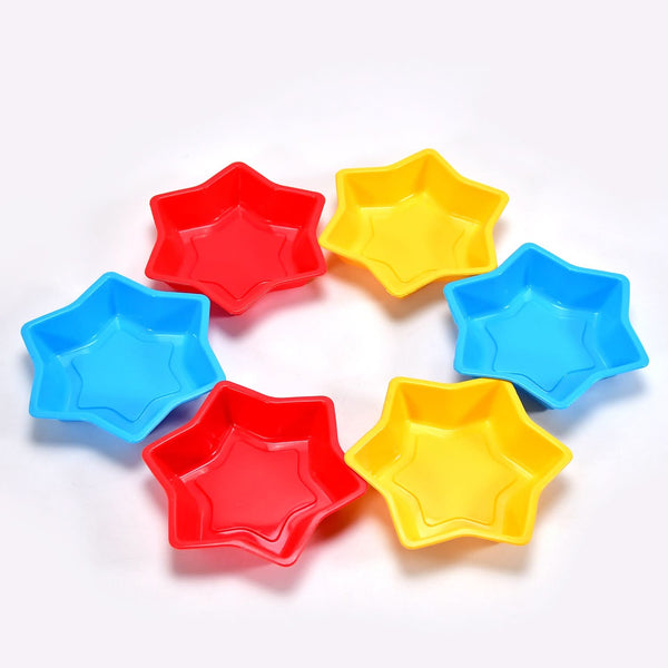 6-Piece Silicone Star Mold Set Flexible, Non-Stick Baking & Craft Molds