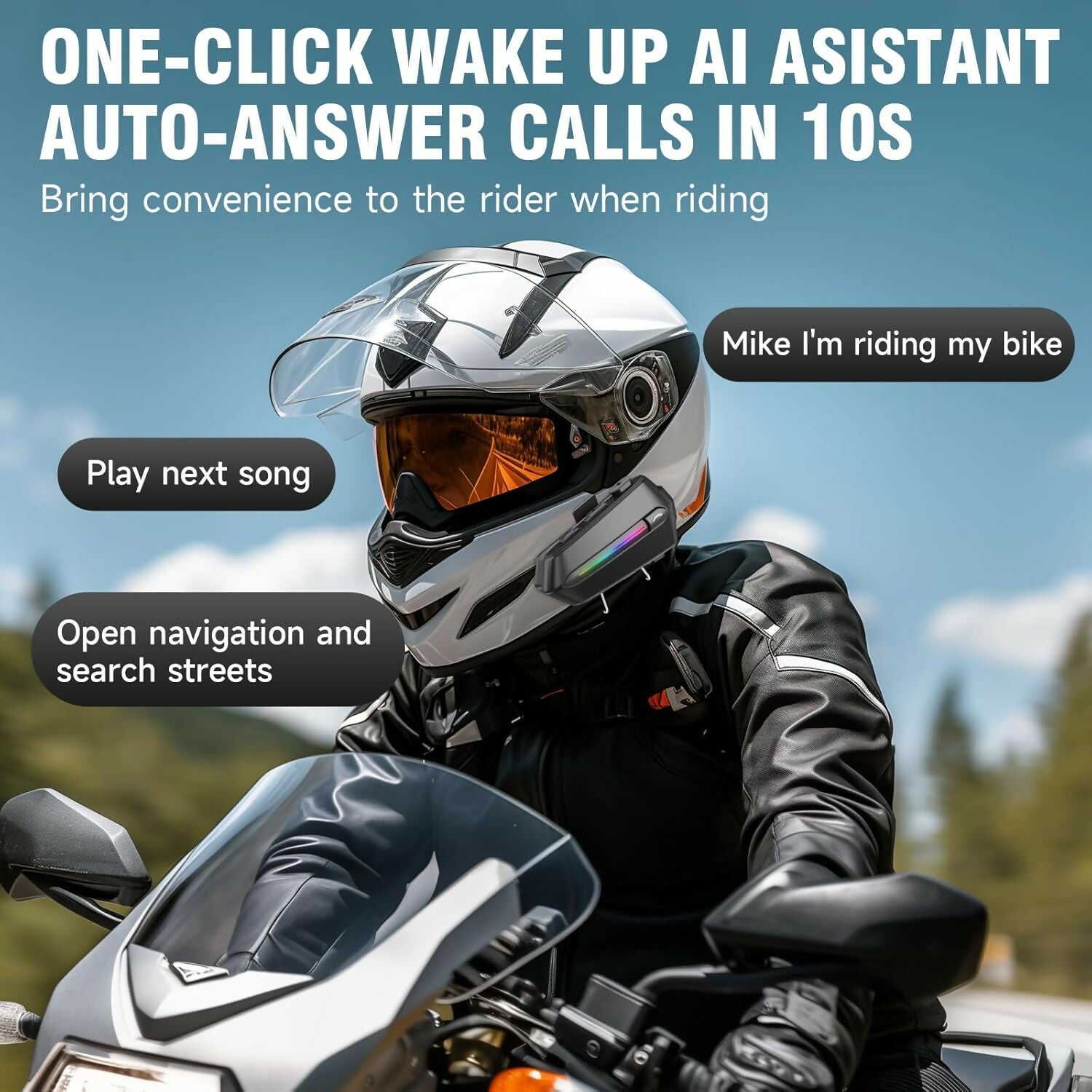 EDYELL C5S Bluetooth Helmet Headset – 50MM Speakers, 800mAh Battery, IP67 Waterproof Motorcycle Intercom JPS PRODUCTS (ACHSA)