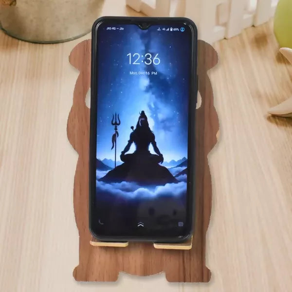 Wooden Cartoon Shape Design Mobile Stand (1 Pcs) ABHI Mobiles