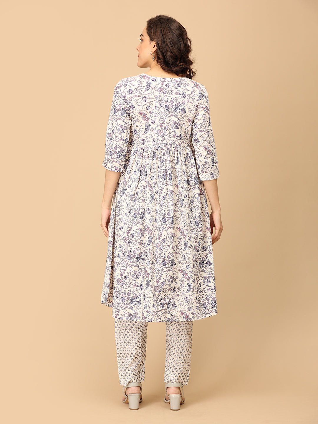 Rang - e - Ret Maternity and Nursing Kurta Set With Dupatta - MEW - SK - RNERT - S