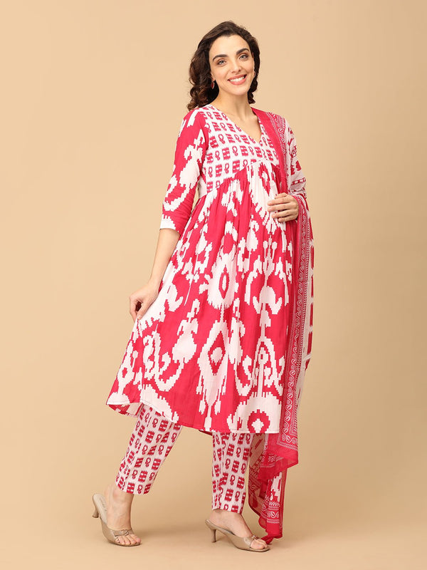 Rani Reboot Maternity and Nursing Kurta Set With Dupatta - MEW - SK - RNRBT - S