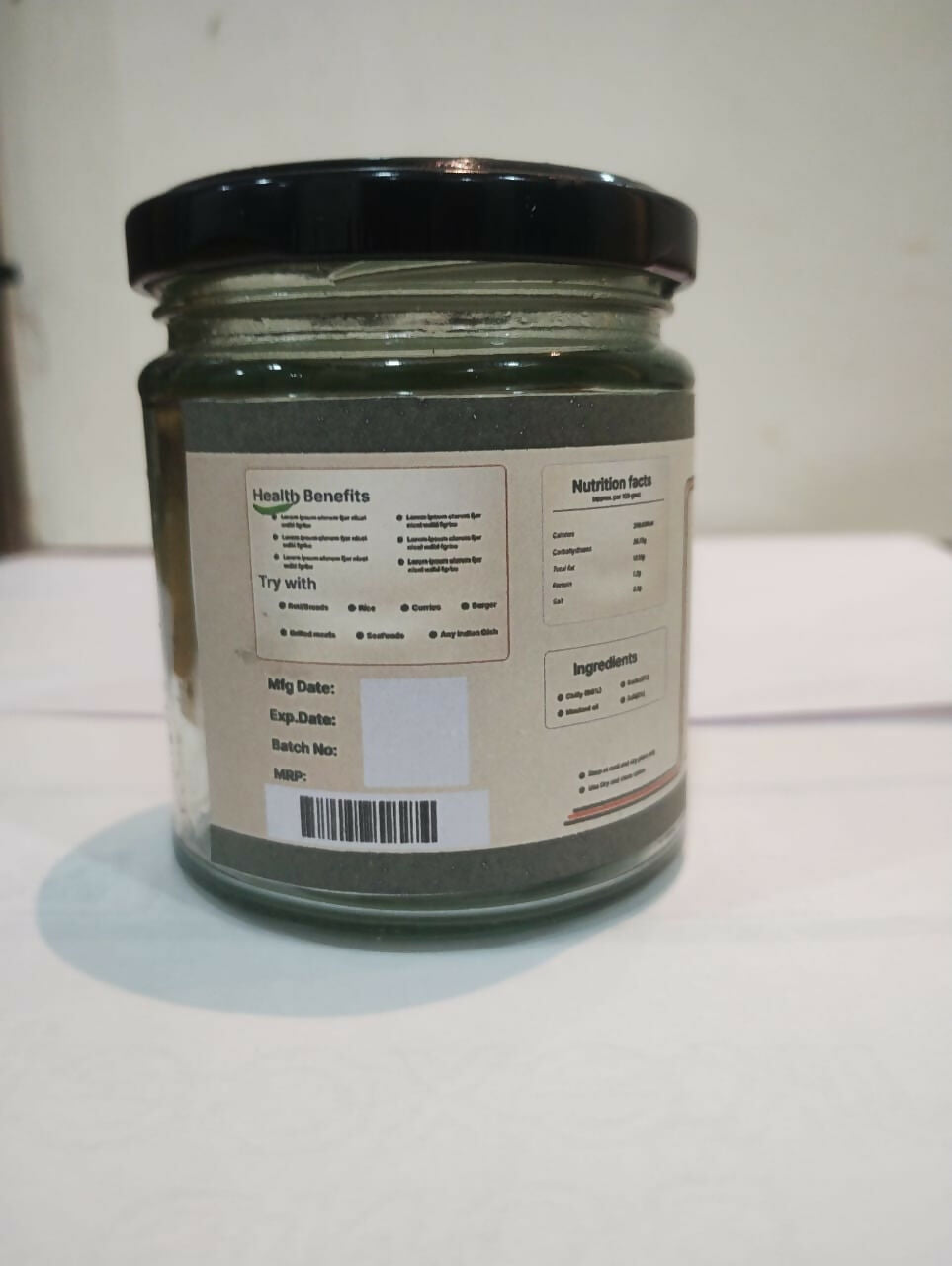 Kuchla Green Chilli Pickle (Traditional South Indian Chilli Chutney) JPS PRODUCTS (ACHSA)