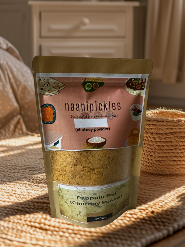 Pappulu Podi Chutney Powder Authentic South Indian Flavor Aromatic Spice Blend Homemade Style Ready to Eat JPS PRODUCTS (ACHSA)