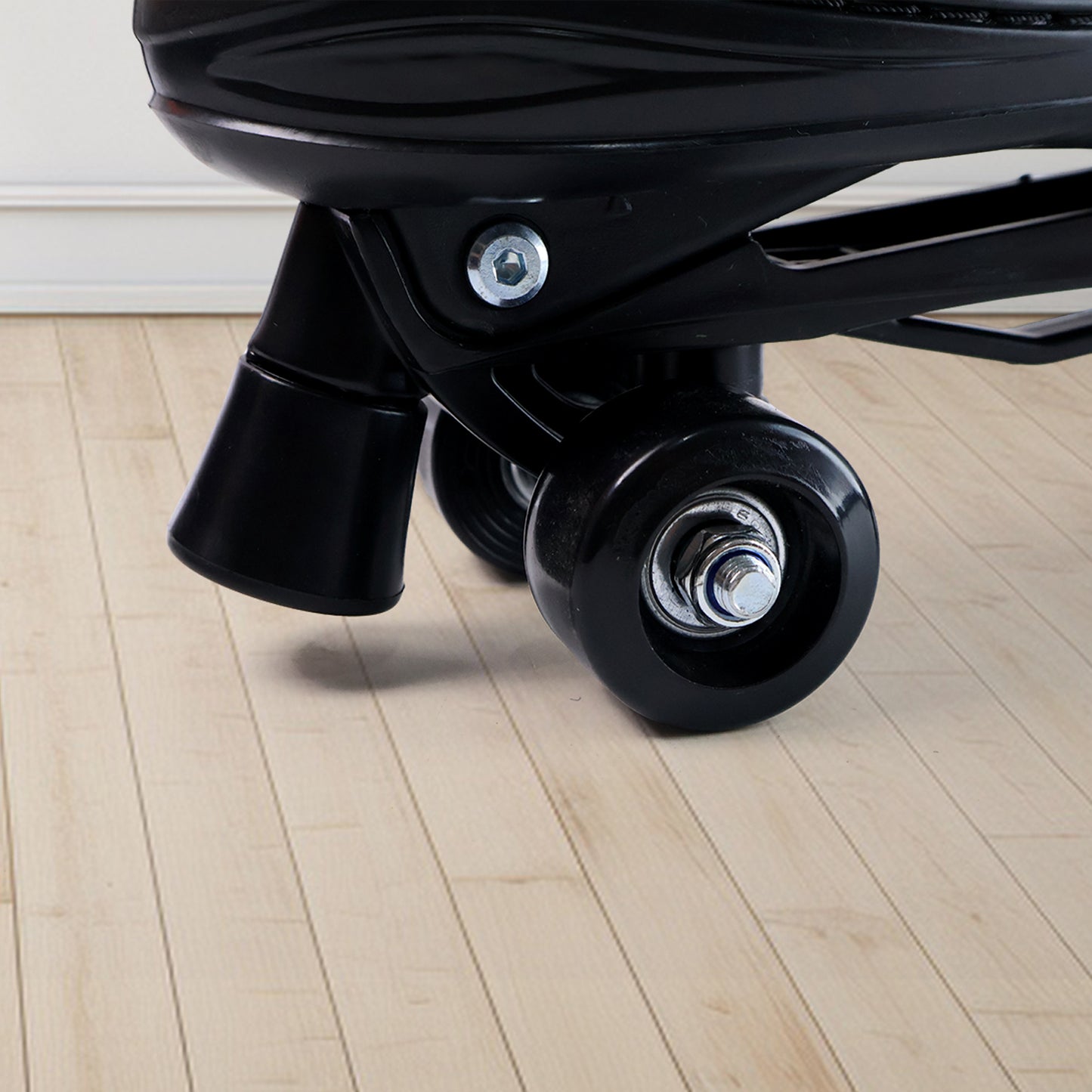 Adjustable Quad Roller Skates for Kids –with XL Size Outdoor Skating Shoes with PU Wheels, Toe Stop Brake & Safety Strap