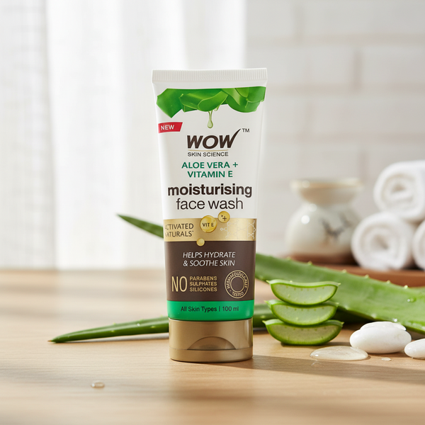 WOW Skin Science Aloe Vera Hydrating Face Wash (100ml) HalfPe - FW -TPT