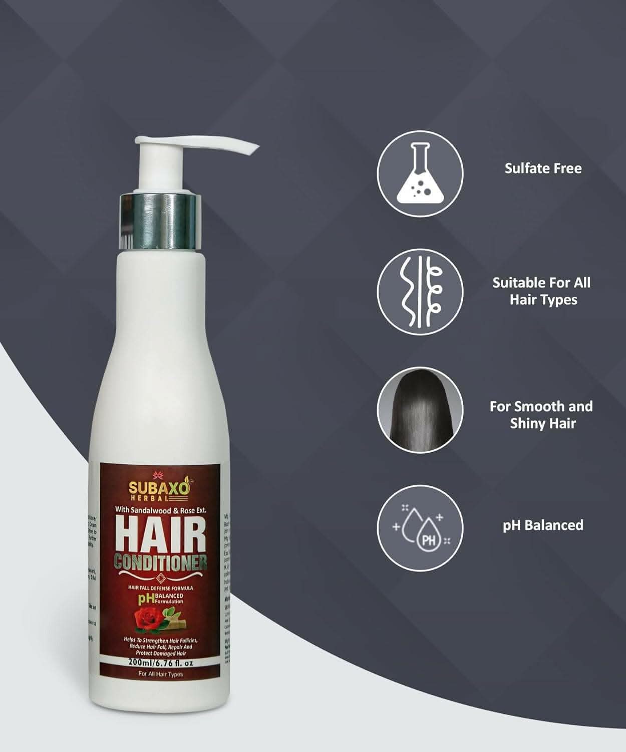 "Subaxo Herbal Hair Care Combo: Shampoo & Conditioner (120ml & 200ml)" - HalfPe