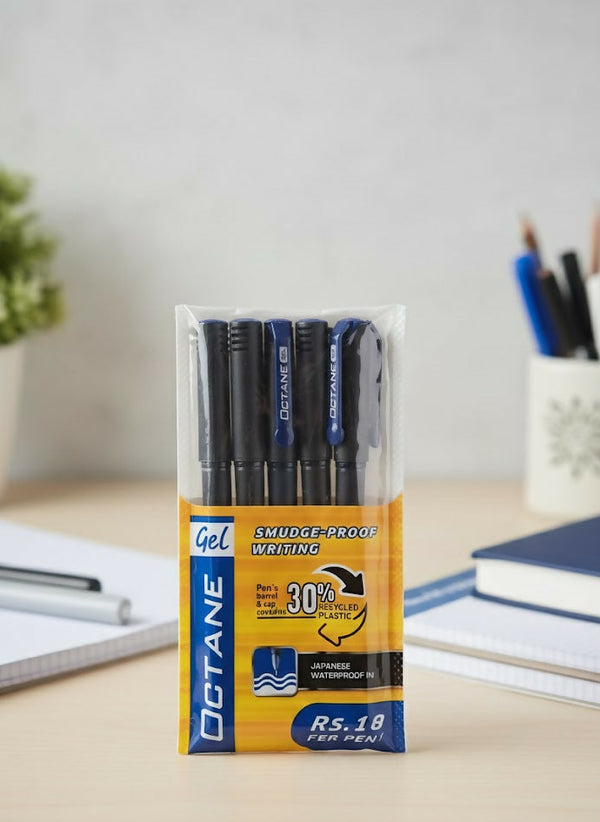Classmate OCTANE GEL PEN by THE MARK blue Gel Pen (Pack of 3 X5 pens)