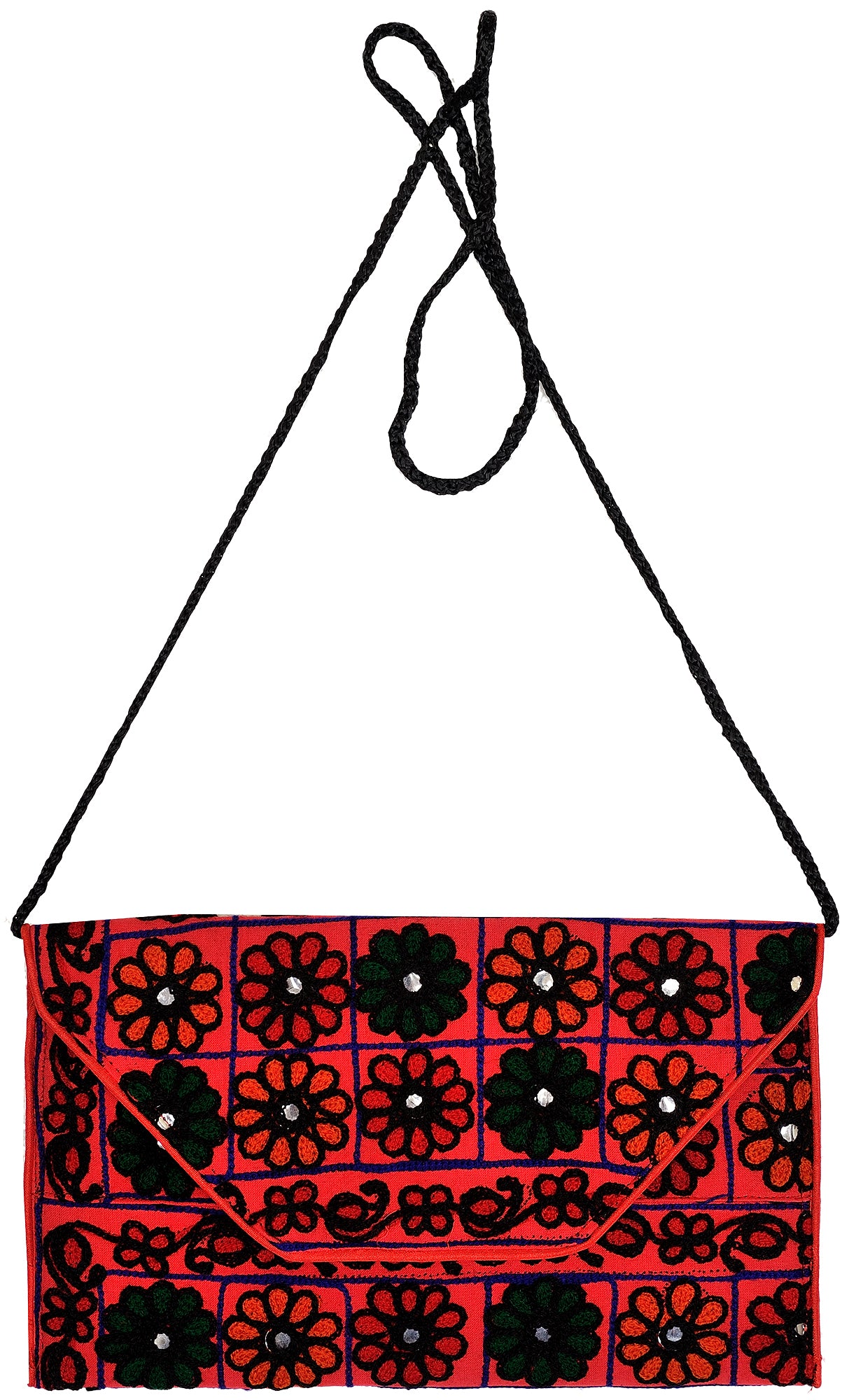 Exotic India Multicolor Floral Printed Backpack from Dehradun with Patchwork