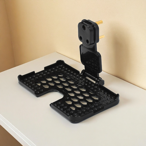 Multi-purpose Wall Holder Stand For Charging Mobile Just Fit In Socket And Hang ( Black ) HP DD