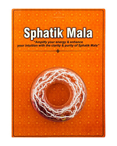 Natural Sphatik Mala (White Crystal) – Prayer Beads for Meditation, Peace & Positive Energy