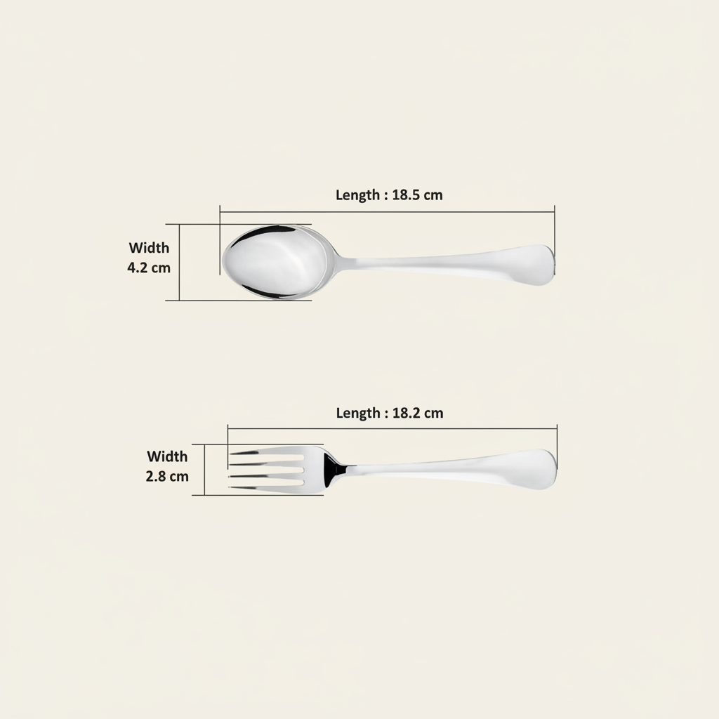 Sumeet Stainless Steel Dessert Fork & Spoon Set - 24pcs SUPER
