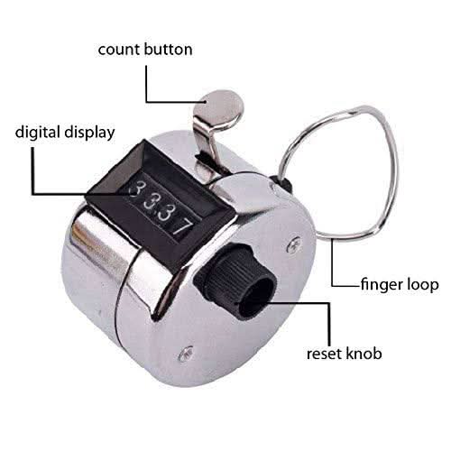 4 Digits Hand Held Tally Counter Numbers Clicker HP DD