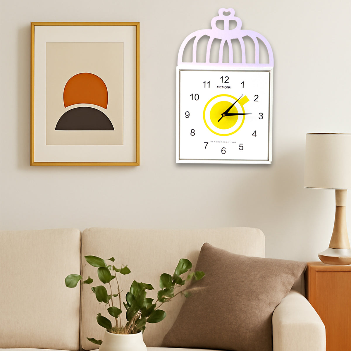 Premium Decorative Square Wall Clock for Home & Kids Room with Battery Operated – 1 Pc