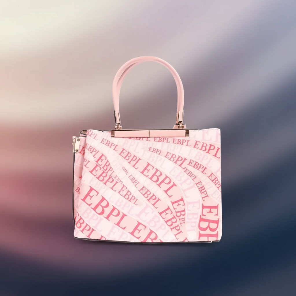 Women's Luxury Quality Printed Hand-held Hand Bag with Detachable Strap( Peach ) SUPER