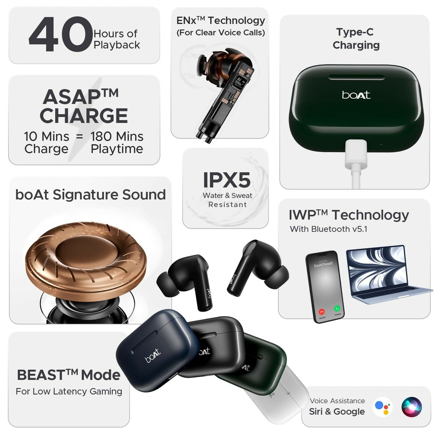 boAt Airdopes 163 Bluetooth earbuds (Active Black, True Wireless)