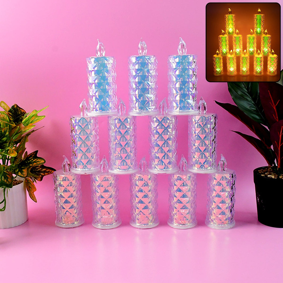 Smokeless Led Candles (12 Pc) HP DD