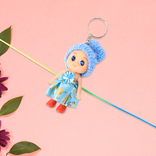 Multifunction Doll Rakhi For Kids Cute Soft Toy Rakhi With Keychain Use Decorative Fancy Rakhi Cum Keyring For Boys Girls