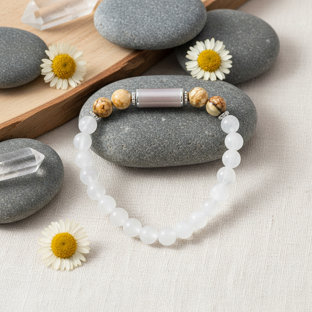 Libra Rashi Bracelet (Tula Rashi-తులా రాశి)– Semi Precious Gemstone Beaded Bracelet for Energy, Strength & Positivity