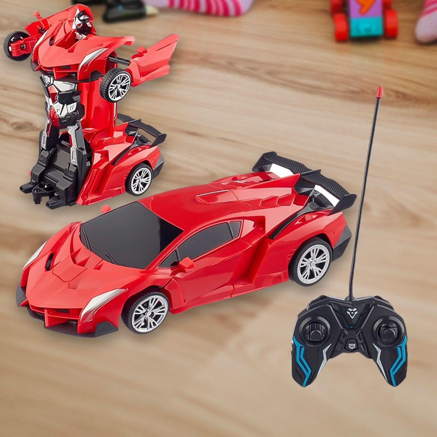 2-in-1 RC Transforming Robot Car Toy with Lights 360° Drift (1 Pc)