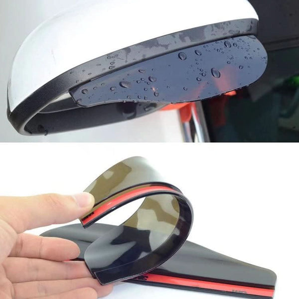 Flexible Rearview Mirror Rain Eyebrow Covers (2 Pcs Set)