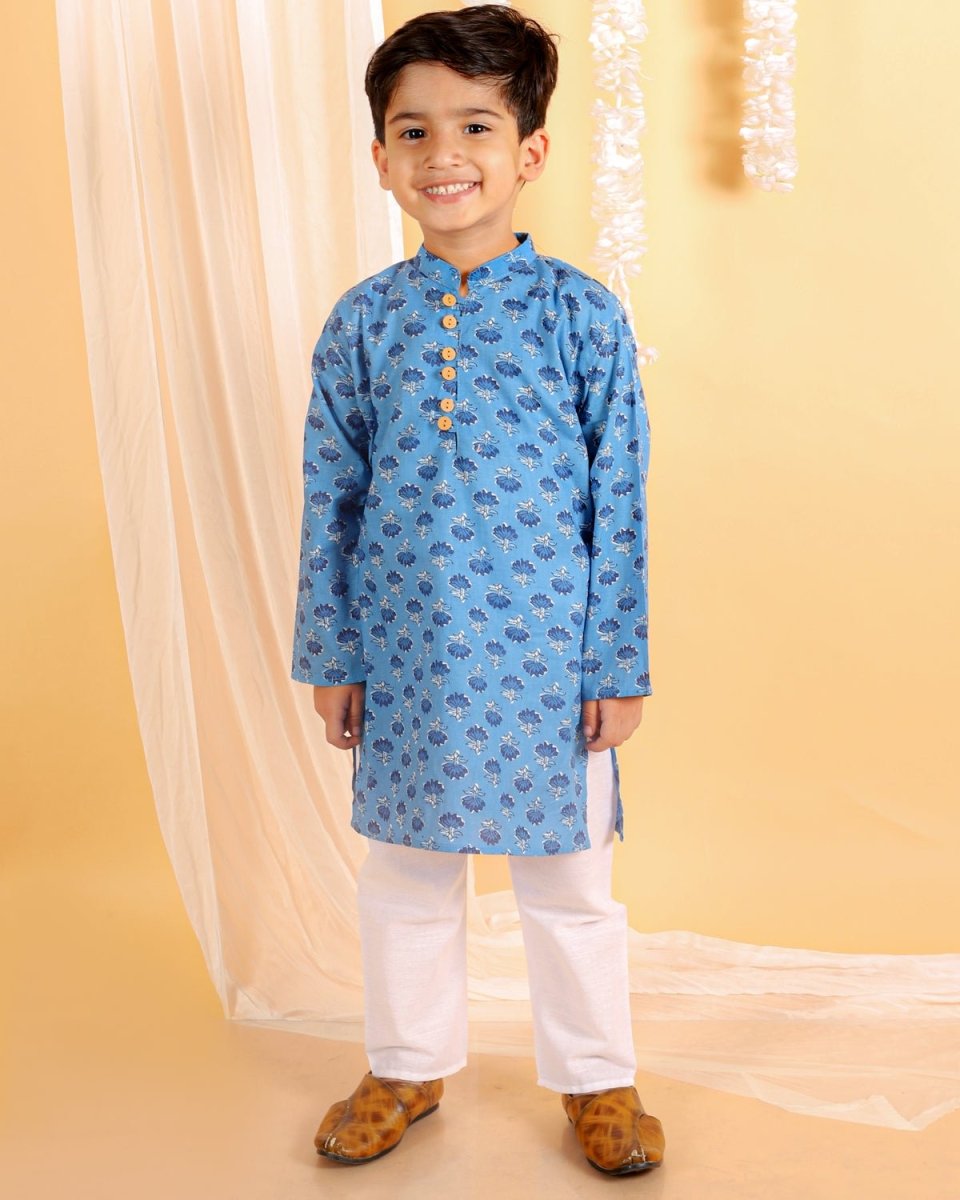 True Blue Boys Kurta Pajama Set - KES-SC-TBB-0-6