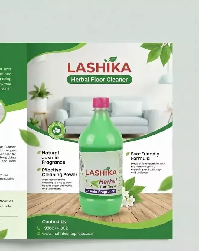 Lashika Herbal Floor Cleaner – Jasmine Fragrance with Natural Care (1 L) Mahathi Enterprises