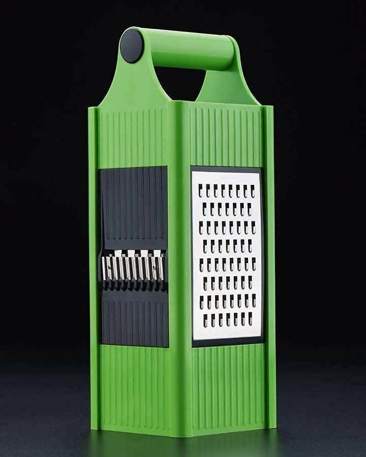 Bright 4-in-1 Slicer & Grater – Multi-Purpose Vegetable Cutter with Stainless Steel Blades & Easy Grip Handle