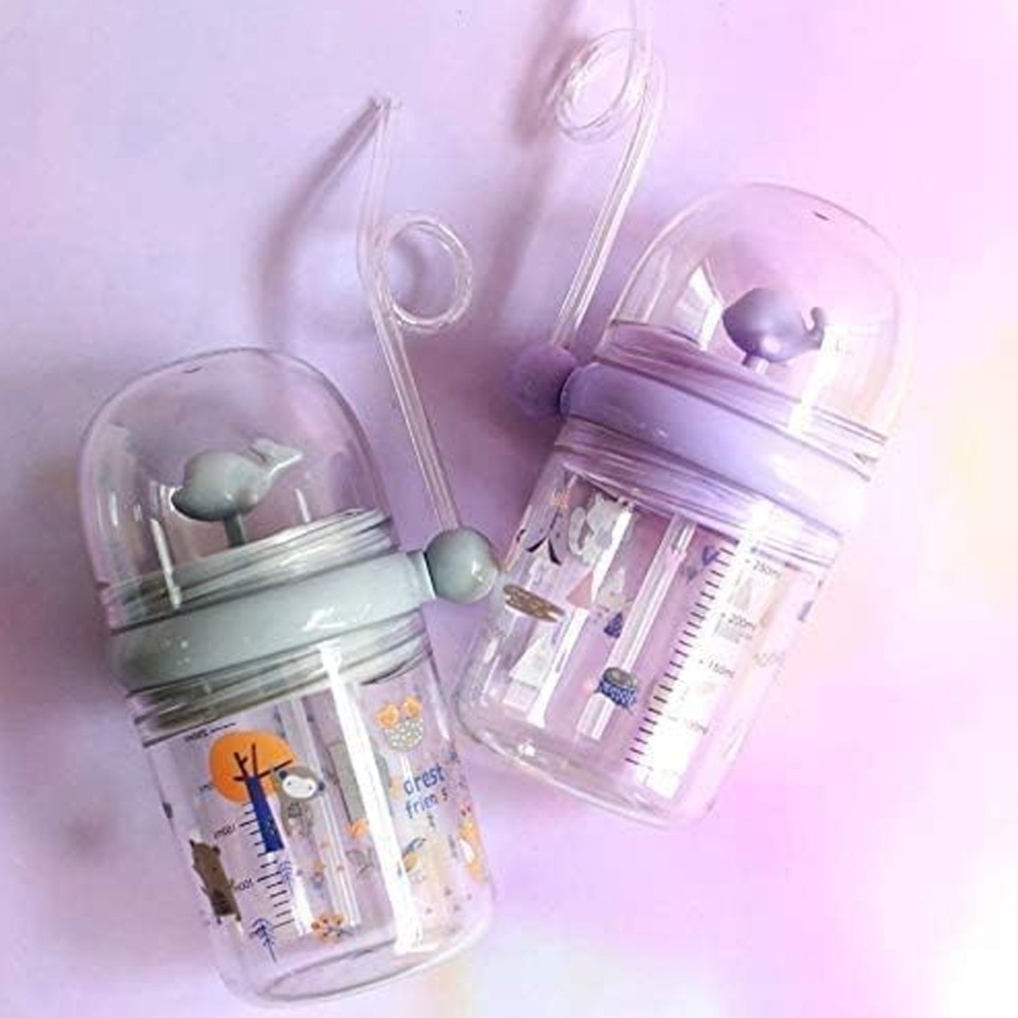 Baby Drinking Cup With Straw And Lid Water Whale Spray Fountain Sippy Cup Bottles Childrens Pot Toddler Tumbler Mug Spill Proofbirthday Party Gift Drinking Cup (1 Pc)