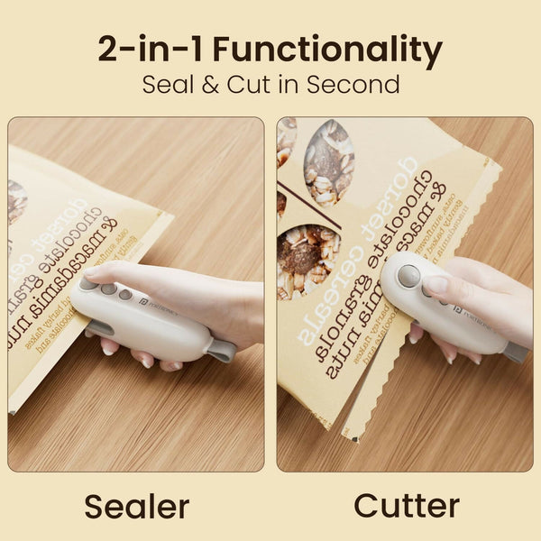 Portronics Locksy 2-in-1 Portable Mini Bag Sealer & Cutter with Type-C Rechargeable Battery, Magnetic Back, Strong Heating Seal Clip & Built-in Sharp Blade for Chips, Snacks & Travel Food Storage Halfpe Deals