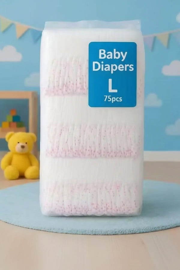 Baby Diaper Pants – Large (L) Size (75 Pieces) Soft & Comfortable Disposable Diapers WOW TREND