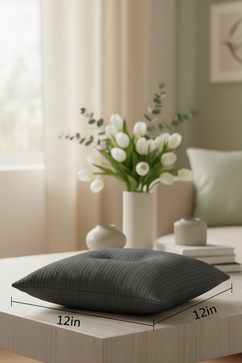 Polyester Plain Cushion Cover - 1 Pc SUPER