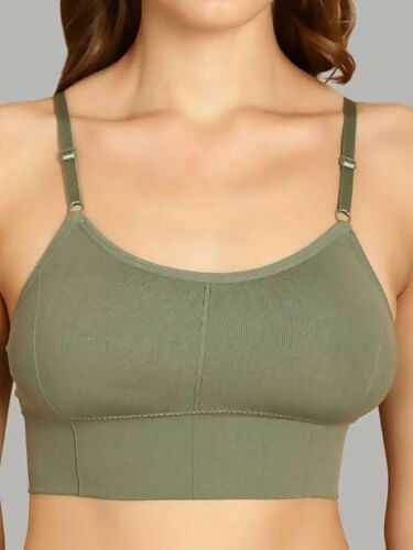 DaintyCLIQ "Easy Peasy" Women’s Sports Bra with Soft Molded Cups & Adjustable Straps (Pack of 1) DaintyCLiQ