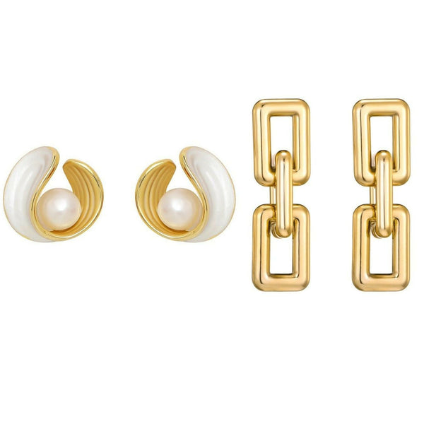 Classic Elegance Earrings Combo Set of 2 Timeless & Trendy Jewelry for Women pinapes