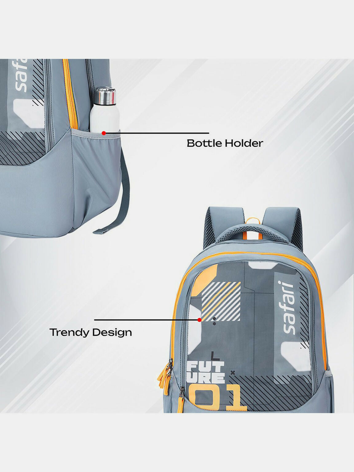 SAFARI Large 36 L Backpack Sigma 1 (Grey)