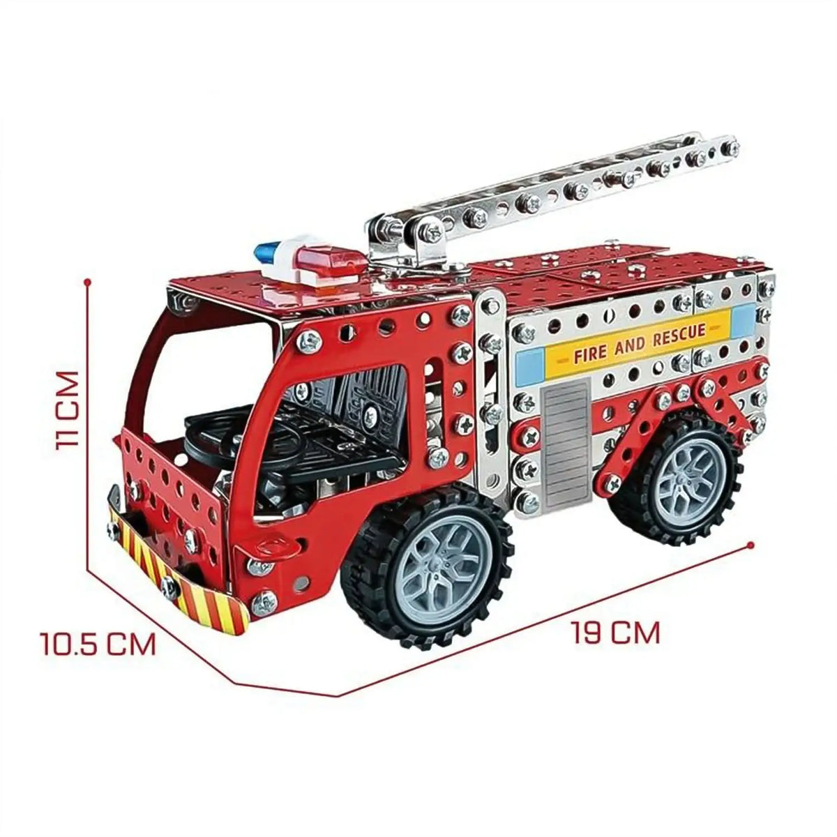 DIY Metal Fire Truck Building Blocks Set for Kids – 292 Pcs with Tools HP DD