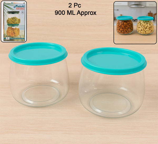 Airtight Storage Containers Set Approx 900ml (2 Pc)