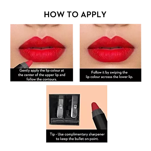 Sugar Cosmetics Matte As Hell Crayon Lipstick - Highly Pigmented & Long Lasting, Red, 2.8 g 01 Scarlett O'hara