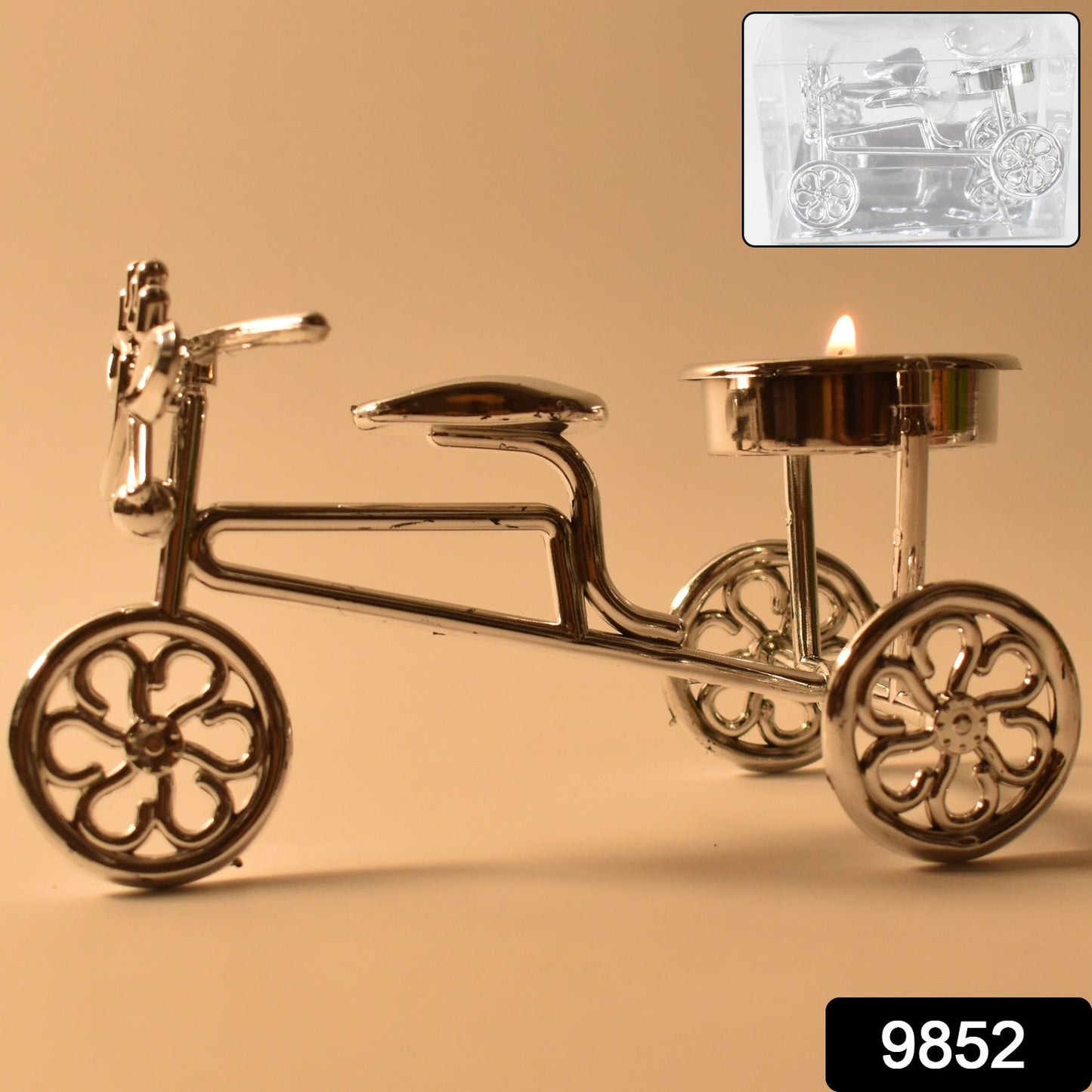 Cycle Tealight Holder Candle Holder Decorative Candle (1 Pc) HP DD