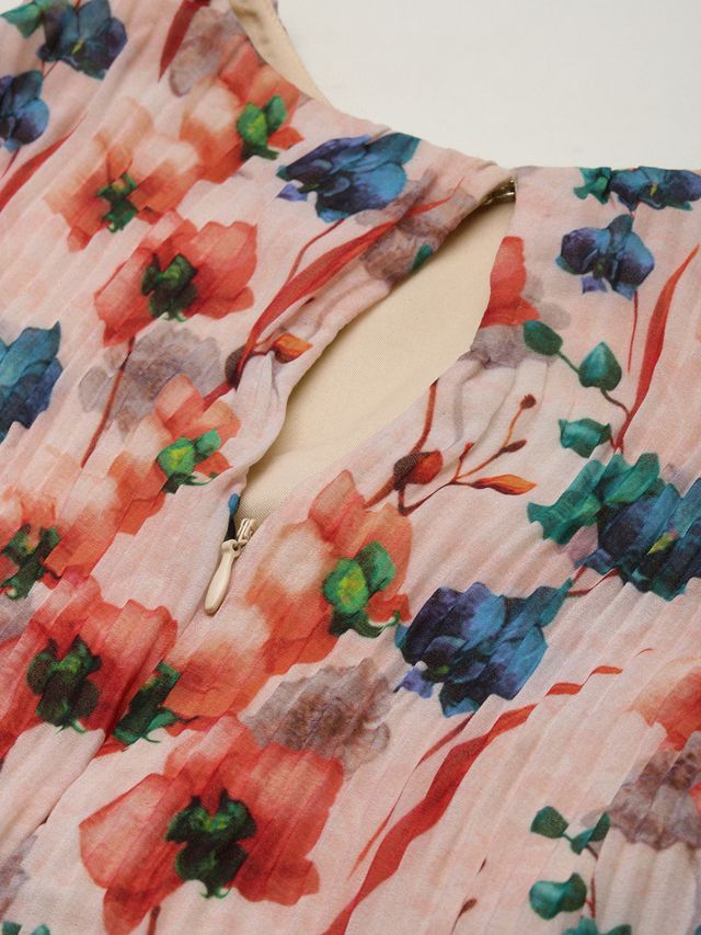 Bollywood Vogue Ready To Wear Multicoloured Georgette Pleated Dress