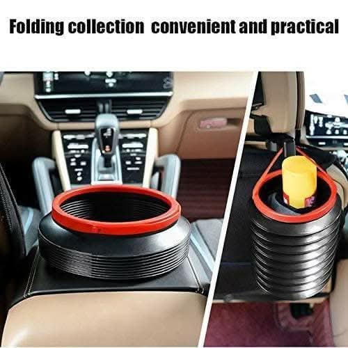 Collapsible Foldable Car Dustbin Basket (Black, Capacity: 4L) - HalfPe