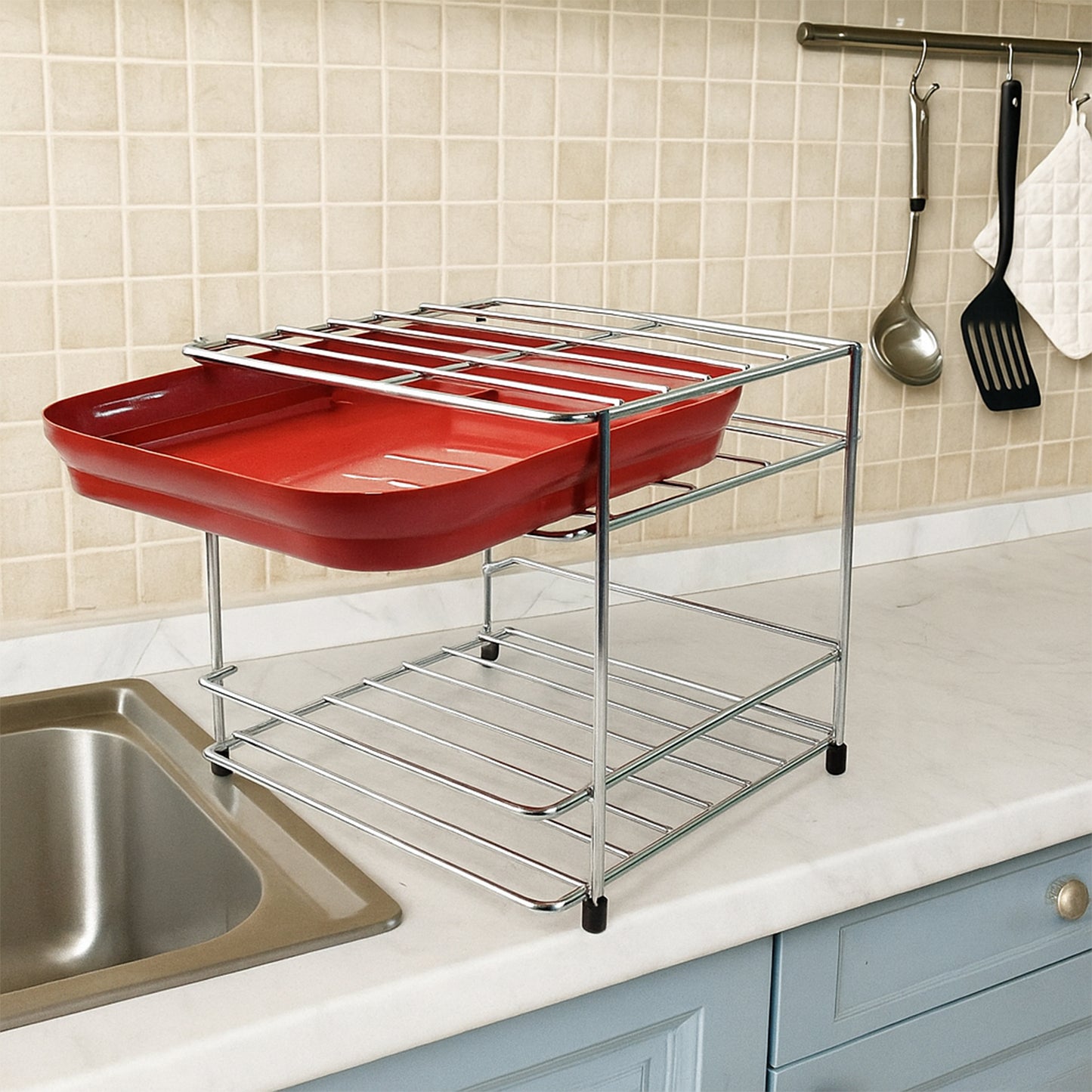 Premium Stainless Steel Multipurpose Utensils Storage Stand Set