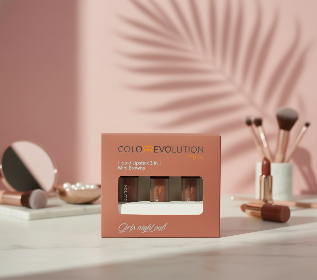 Color Revolution 3 in 1 mini liquid lipstick - browns - girls night out
