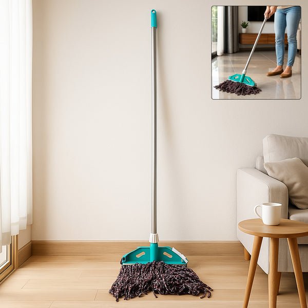 Premium Cotton Yarn Floor Cleaning Mop With Long Handle Heavy Duty Twist Mop for Wet & Dry Cleaning (1 Pc)