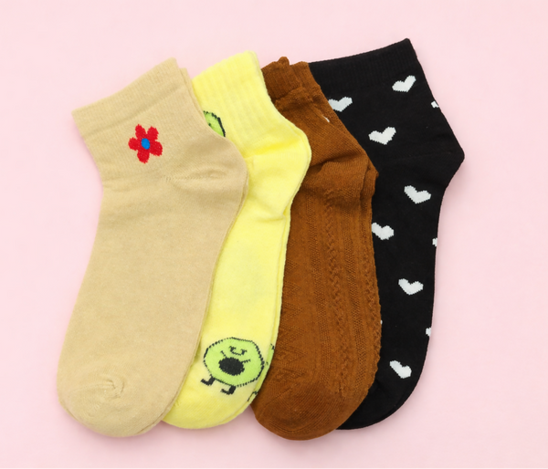 Premium Cute Printed Cotton Ankle Socks for Women Girls Soft Breathable Stylish Daily Wear RITEX OVERSEAS