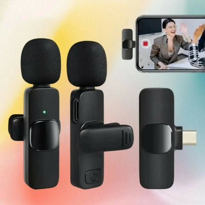 K9 Dual Wireless Lavalier Microphone with Type-C Receiver for Mobile, Vlogging & Online Meetings JPS PRODUCTS (ACHSA)