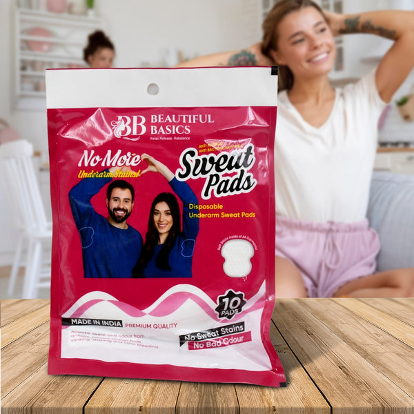 Underarms Sweat Pads Disposable Highly Absorbent Pads Cotton Anti-allergic Anti Bacteria Anti Smell Underarm Perspiration Pad For Men And Women (Pack Of 10) HP DD