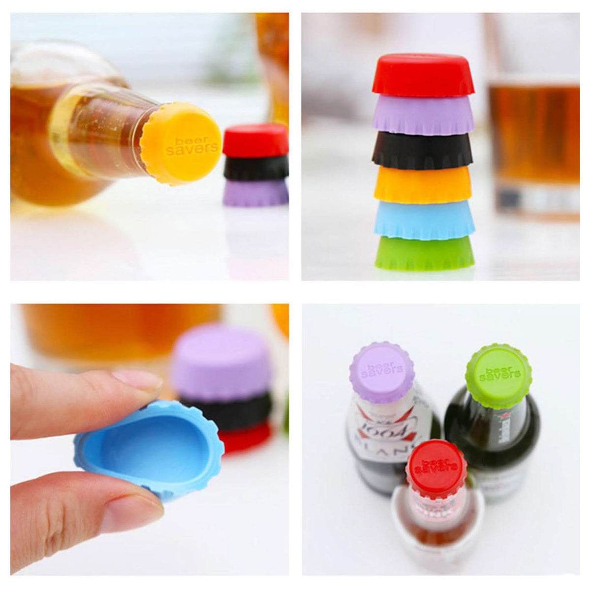 4789 Beer Savers Caps 6pc Used In Soda And Cold-drink Bottles For Covering Bottle Mouth. HP DD