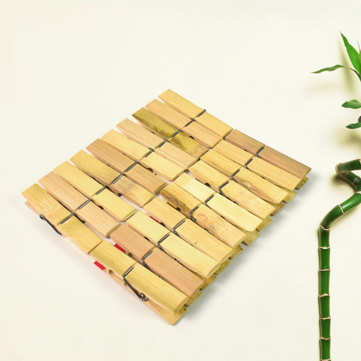Heavy Duty Bamboo Wooden Cloth Clips Pegs (20 Pcs Set)